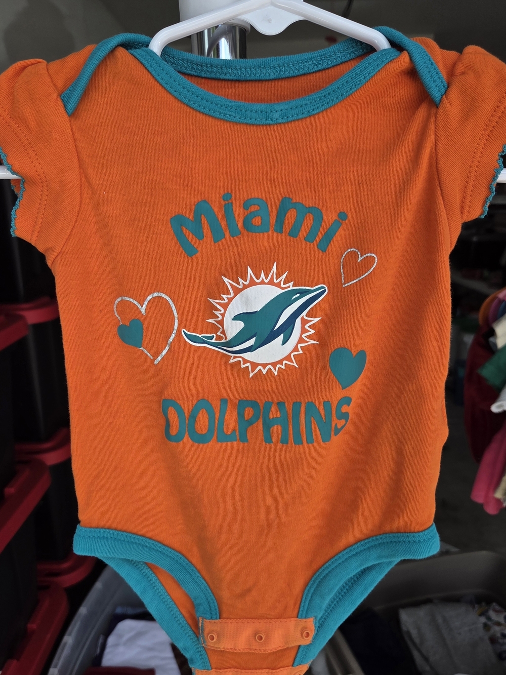 NFL Miami Dolphins Orange and Teal Infant One-Piece Bodysuit
